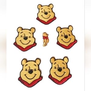NEW (2) Retro Winnie The Pooh Embroidered Patches/Emblem/Logo/Appliqué! Iron-On